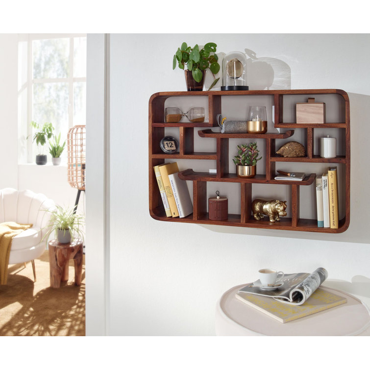 Union Rustic Belfrey 12 Piece Sheesham Solid Wood Accent Shelf